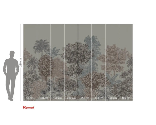 Komar fotobehang met jungle motief, afmetingen 400 cm breed bij 280 cm hoog