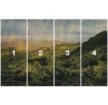 Vierdelig landschapspanorama