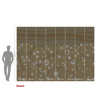 Komar fotobehang met abstract patroon en maataanduidingen