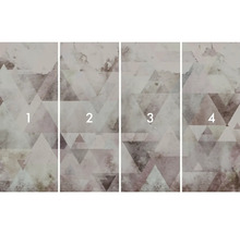 Vierdelig fotobehang met abstract driehoekpatroon