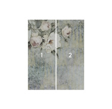 Tweedelig wandpaneel met rozenmotief