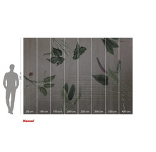 Komar fotobehang met plantmotief en maataanduidingen