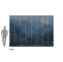 Komar fotobehang met jungle motief en maataanduidingen