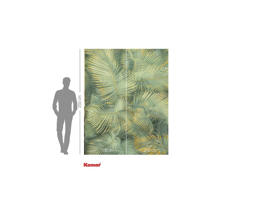 Komar fotobehang met palmbladeren, 250 cm hoog en 200 cm breed