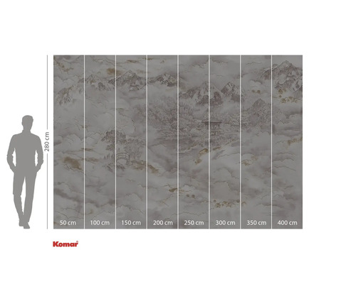 Fotobehang met Japans landschap en maataanduidingen