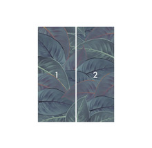 Fotobehang met bladerpatroon, bestaande uit twee delen