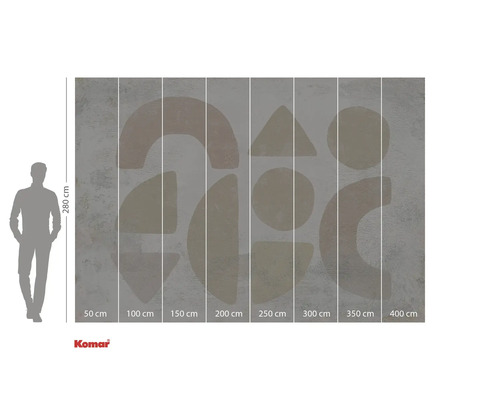 Fotobehang met abstract, geometrisch patroon en maatvoering