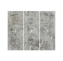 Driedelig fotobehang met wereldkaartmotief