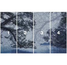 Vierdelig fotobehang bos