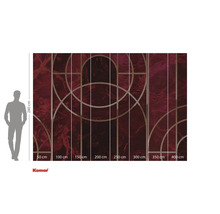 Komar fotobehang met geometrisch patroon en maataanduidingen