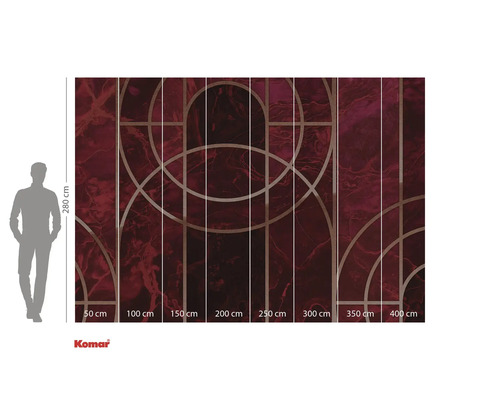 Komar fotobehang met geometrisch patroon en maataanduidingen