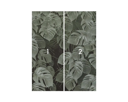 Tweedelige deurbehangset met plantmotieven