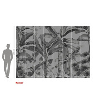 Komar fotobehang met jungle motieven en maataanduidingen