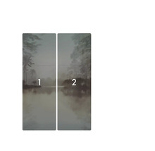 Fotobehang met landschap en meer