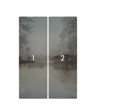 Fotobehang met landschap en meer