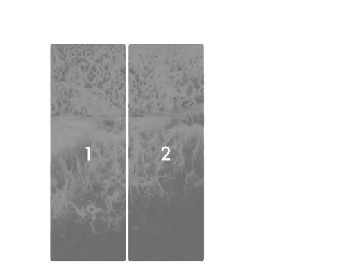 Vliesbehang met zee afbeelding, twee banen