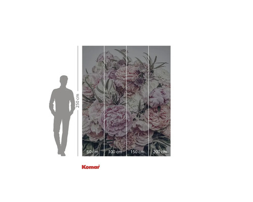 Fotobehang met bloemmotief, afmetingen 250 x 200 cm