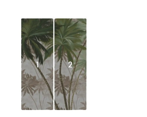 Tweeledig fotobehang met palmmotief