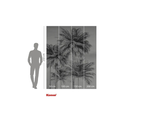 Fotobehang met palmmotief en maatvoering