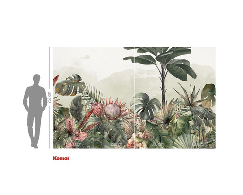 Fotobehang met jungle motief en tropische planten