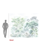 Komar fotobehang met jungle motief en maatindicatie