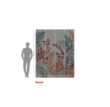 Fotobehang met botanisch patroon en maataanduidingen