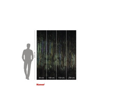 Behang met verenpatroon en maataanduidingen