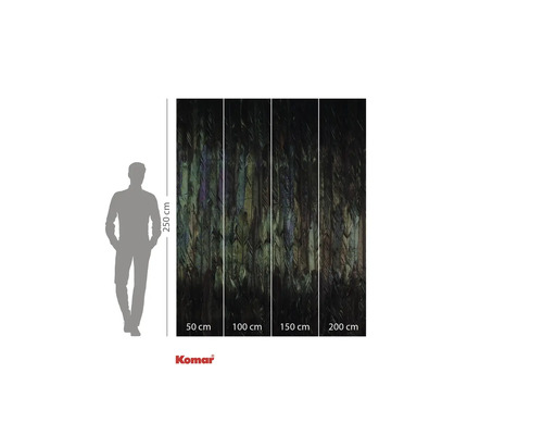 Behang met verenpatroon en maataanduidingen