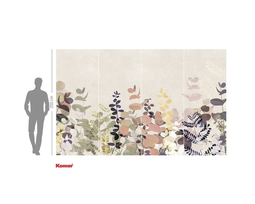 Fotobehang met plantmotieven en maatvoering