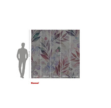 Fotobehang met bladeren en bloemen, afmetingen 250 bij 250 centimeter