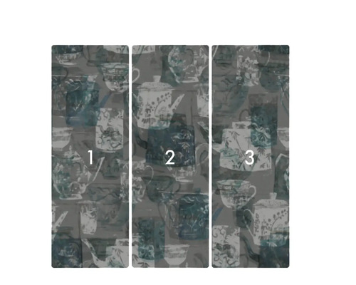 Behang met theepotten en kopjes ontwerp