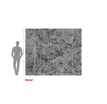 Fotobehang met bloemmotief en maataanduidingen