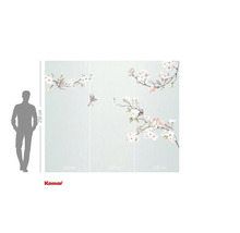 Behang met bloemen en vogels, afmetingen 300 bij 250 cm