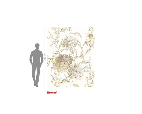 Behang met bloemmotief en een hoogte van 250 centimeter