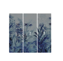 Behang met plantmotief, bestaande uit drie banen