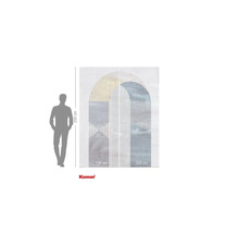 Komar Logo. Vliesbehang met abstract Arched design, hoogte 250 cm, breedte 300 cm.