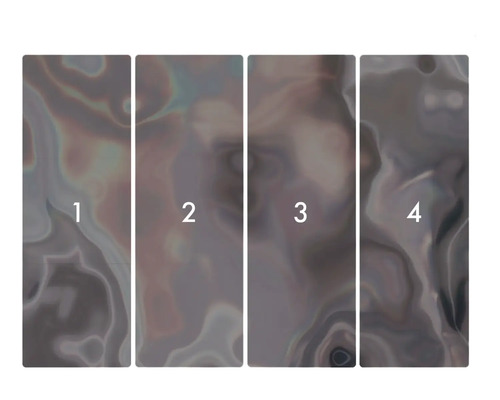 Vierdelig paneel met abstract patroon