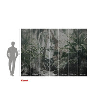 Fotobehang met jungle motief en maatindicaties