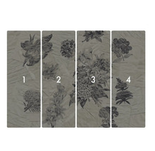 Vierdelig fotobehang met bloemmotief