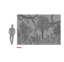 Fotobehang met jungle motief en maataanduidingen