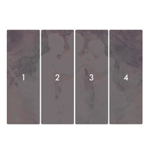 Vierdelige muurschildering met paarmotief