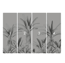 Vierdelig fotobehang met plantenmotief