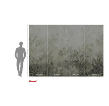 Fotobehang met jungle motief en maat aanduiding