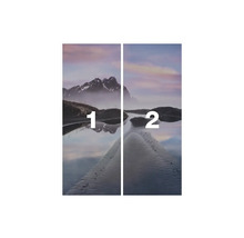 Fotobehang met berglandschapmotief, bestaande uit twee delen