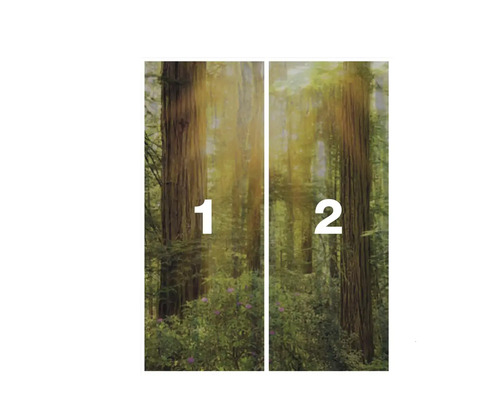 Bosbehang, tweedelig