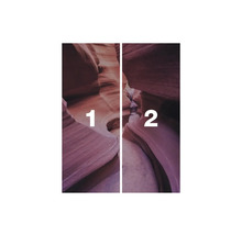 Deurposter met rotsformatie motief, tweedelig