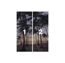 Tweedelig palmmotief voor deuren