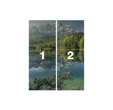 Dubbel fotobehang met bergmeermotief