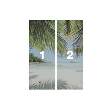 Fotobehang met strandmotief, bestaande uit twee delen