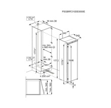 Afmetingen van een koelkast met inbouwinformatie